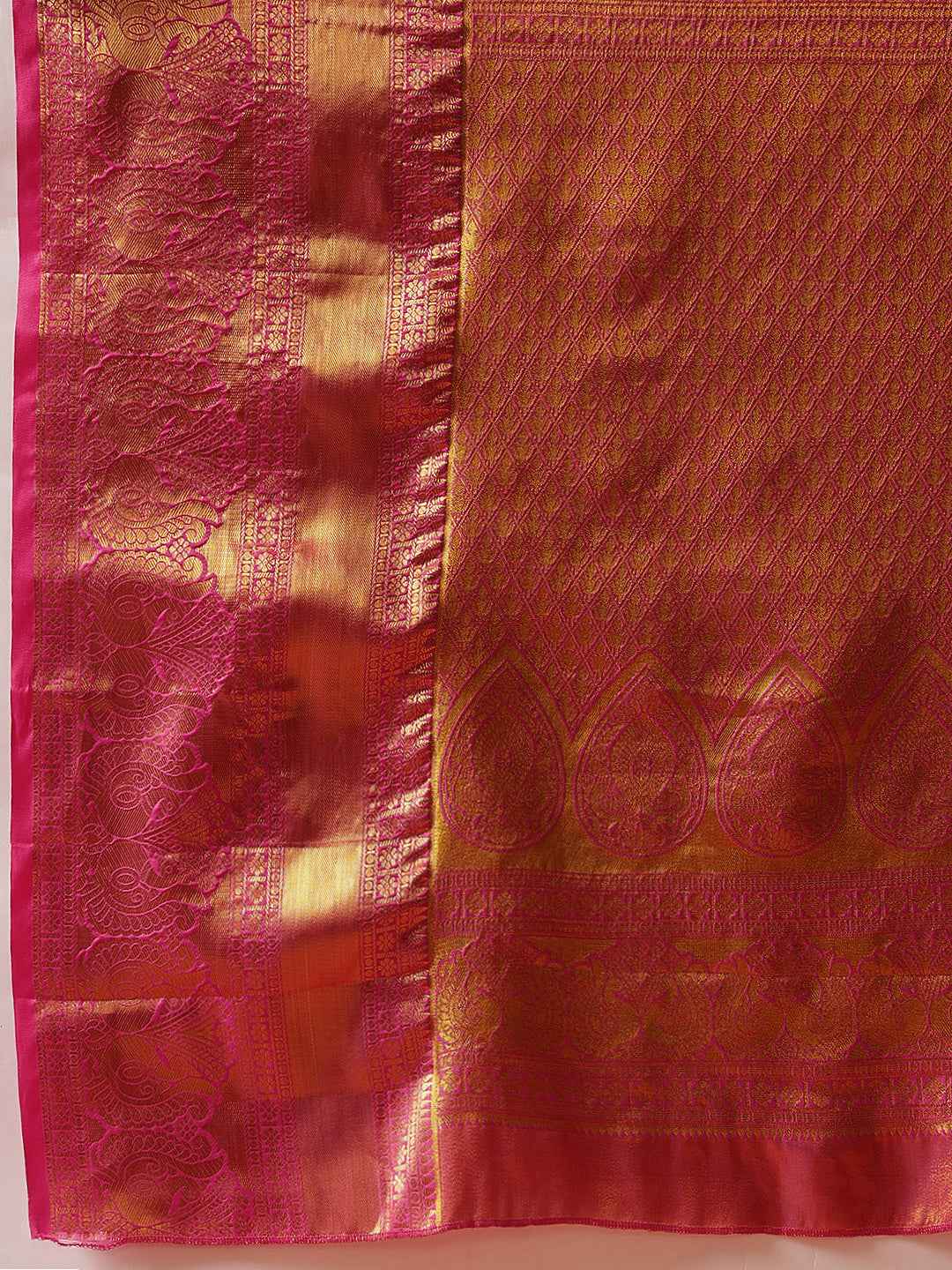 Pure Silk Royal Kanchipuram Pattu Multicolor Regal Weave Saree