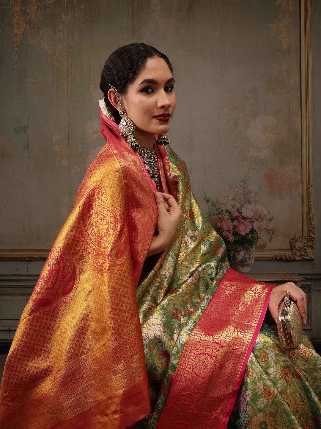Heavy Pure Silk Woven Banarasi Saree