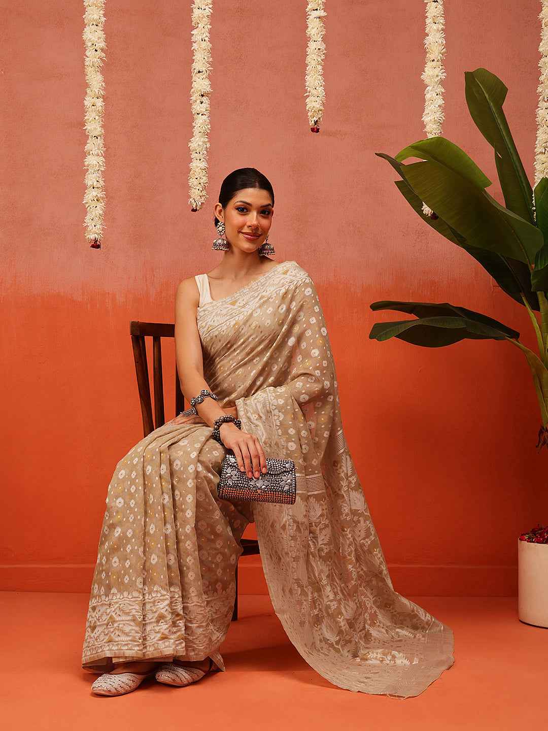Dhakai Cotton Jamdani Saree