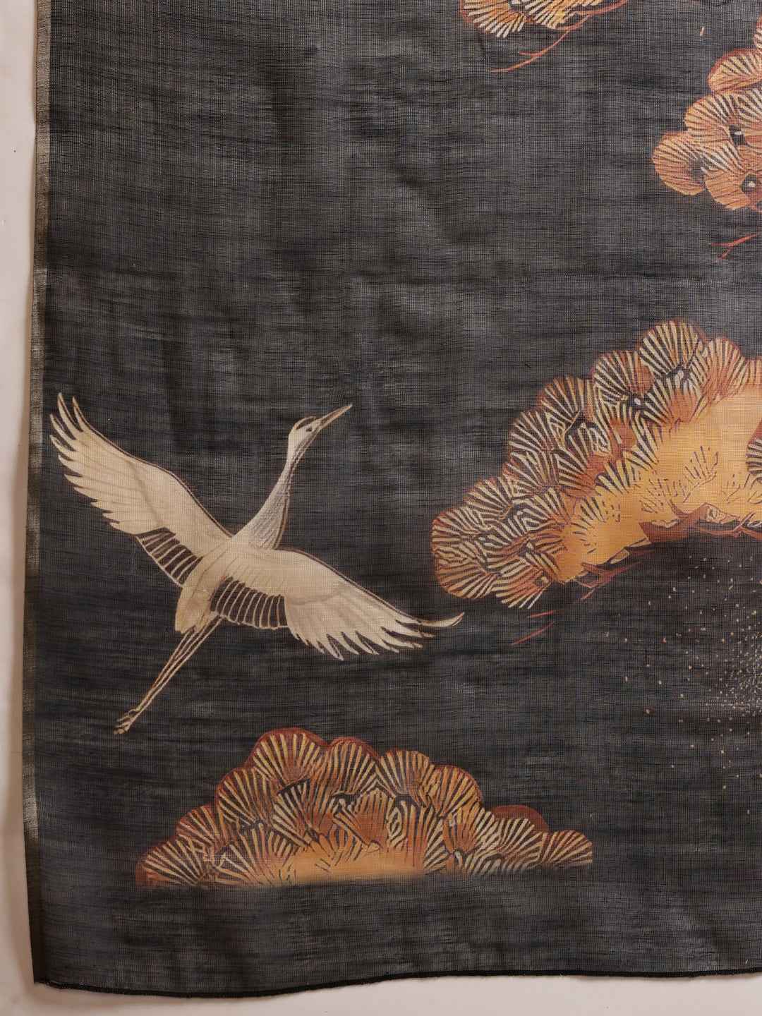 Women's Printed Muga Zari Tissue Silk Saree