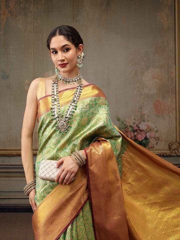 Heavy Pure Silk Woven Banarasi Saree
