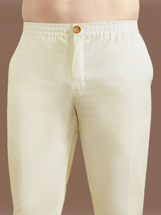 KISAH Men Printed Kurta Nehru Jacket Trouser Set