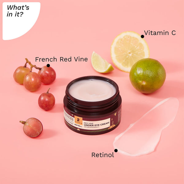 Pilgrim Red Vine Under Eye Cream with Retinol & Vitamin C 30gm