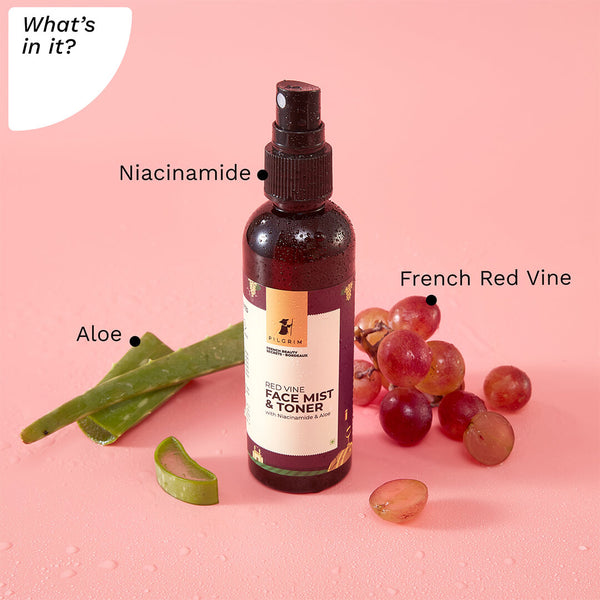 Pilgrim Red Vine Face Mist & Toner 100Ml