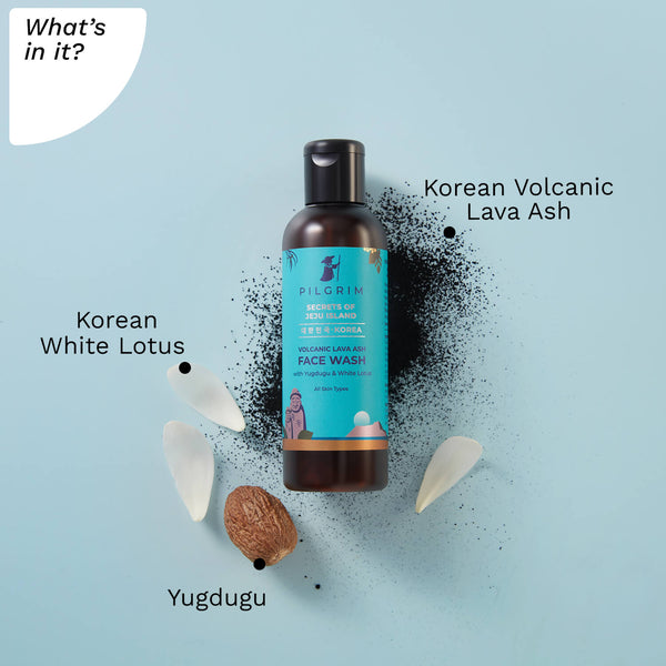Pilgrim Volcanic Lava Ash Face Wash with Yugdugu & White Lotus 100Ml