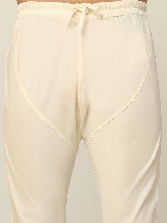 KISAH Mandarin Collar Straight Kurta & Churidar With Nehru Jacket