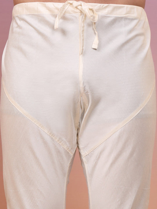 KISAH Mandarin Collar Straight Kurta With Churidar & Nehru Jacket