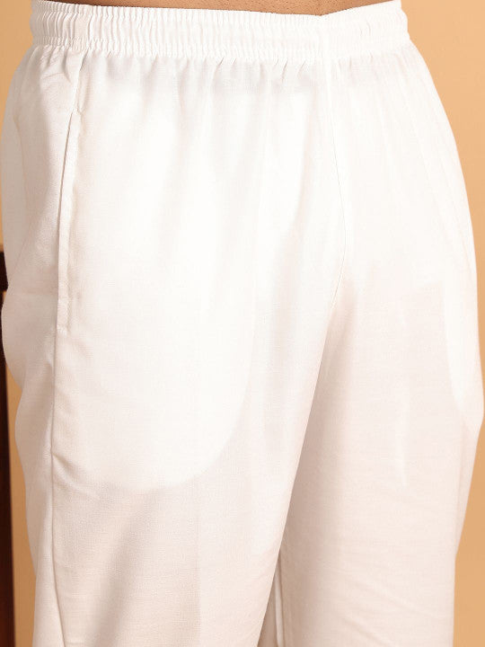 Anouk Men Embroidered Regular Chikankari Kurta with Pyjamas