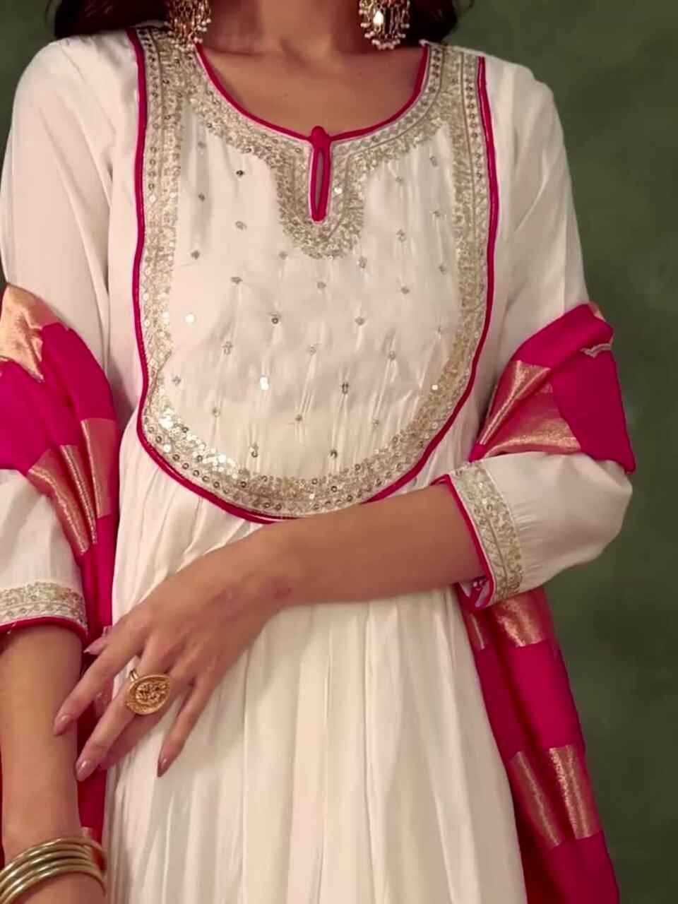 Women Embroidered A-Line Kurta Set