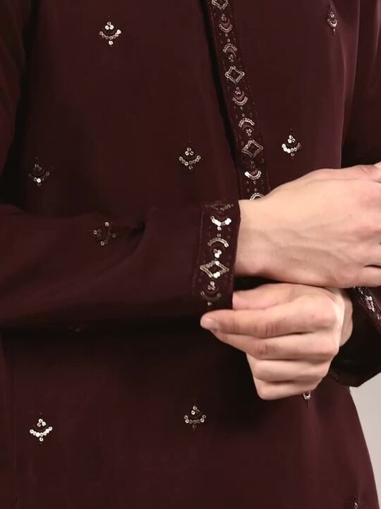 Jompers Ethnic Motifs Embroidered Regular Sequinned Kurta with Pyjamas