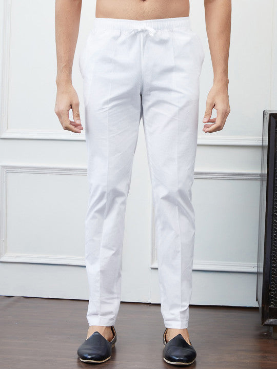 Striped Embroidered Thread Work Chanderi Silk Straight Kurta With Pyjamas