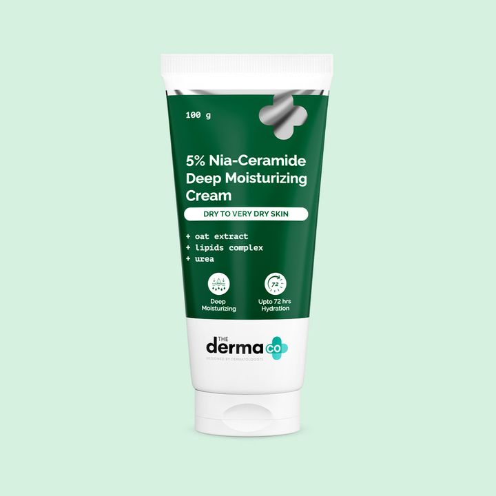 The Derma Co 5% Nia-Ceramide Deep Moisturizing Cream with 5% Niacinamide & 1% Ceramide - 100g