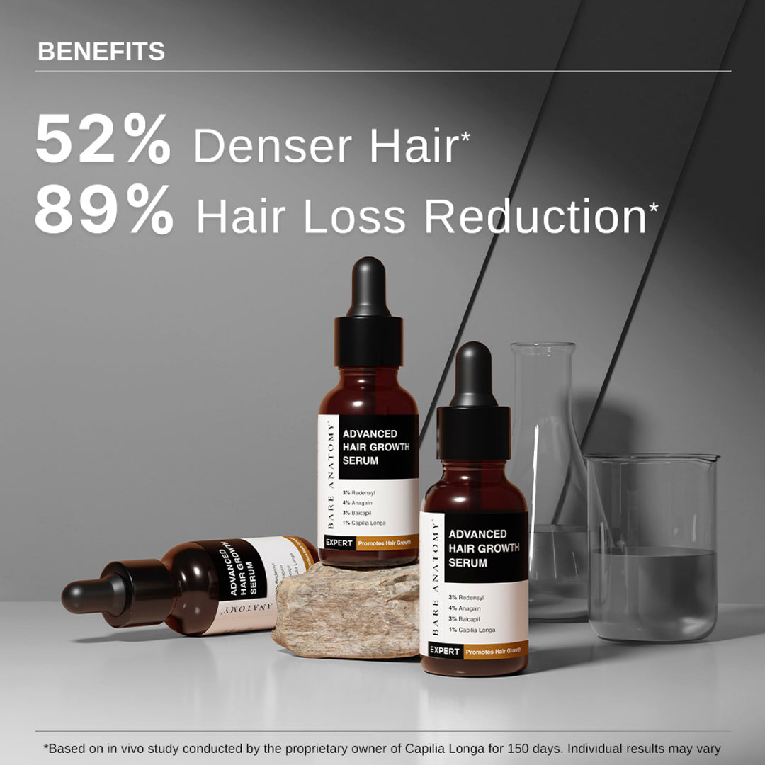 Bare Anatomy Advanced Hair Growth Serum with Redensyl, Rosemary, Rice Water (30 ml)