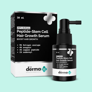 The Derma Co 20% Actives Peptide-Stem Cell Hair Growth Serum with Foligen Analupe & Anagain For Hair Growth - 30 ml