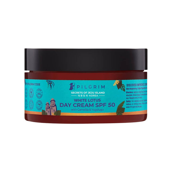 Pilgrim White Lotus Day Cream SPF 50 (PA+++) 100gm