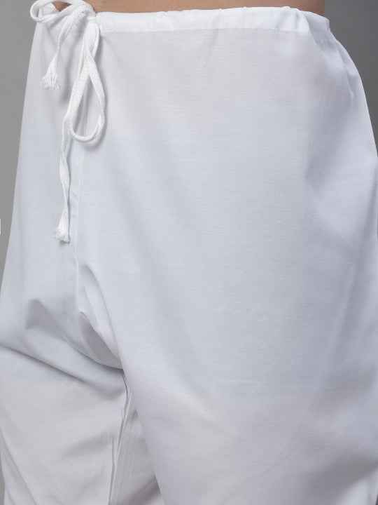 Sequin Embroidered Pure Cotton Kurta with Churidar